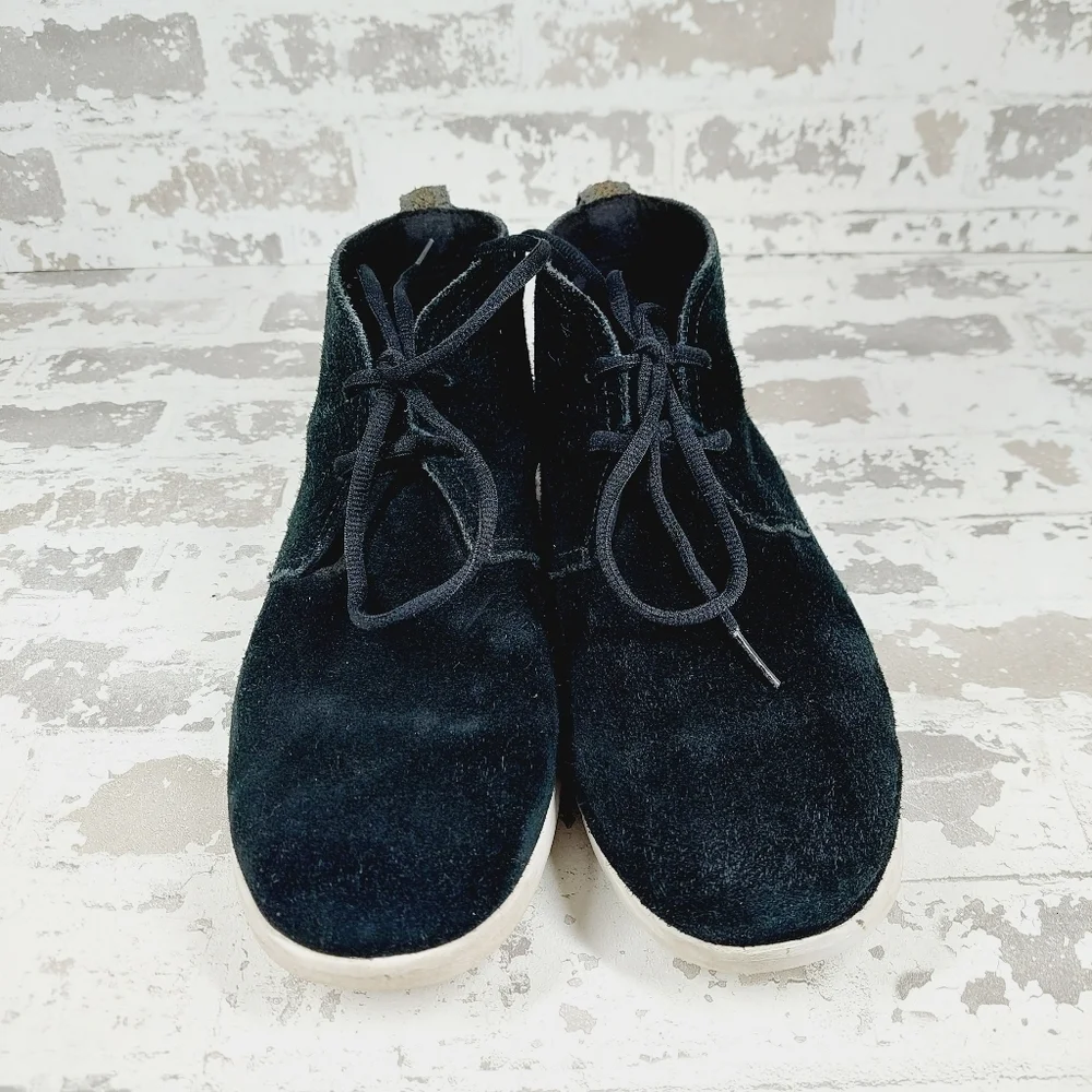 Ugg Casual Lace Up Shoes Black Suede Chukka Boots X367